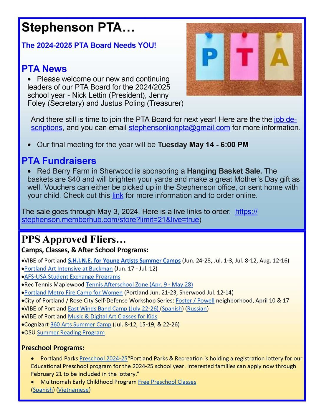 PTA News